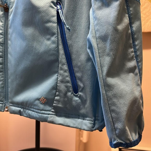 Columbia Light Blue Full-Zip Hooded Jacket size medium - Picture 7 of 14